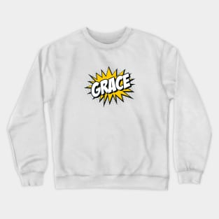 'Grace' Cartoon or Comic Book Style Kapow / Wow Design Crewneck Sweatshirt